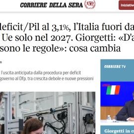 CONTI PUBBLICI: “Bocciata la politica economica del Governo”