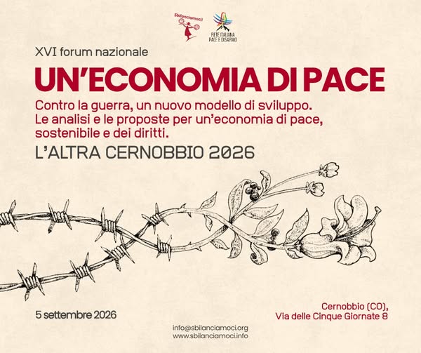 L'Altra Cernobbio: "UN'ECONOMIA DI PACE" | ore 14:00 | Via delle Cinque Giornate, 8 | CERNOBBIO (CO) @ Cernobbio | Lombardia | Italia