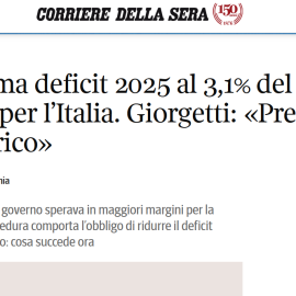 DEBITO PUBBLICO: “Fallimento della destra, pagano cittadini”