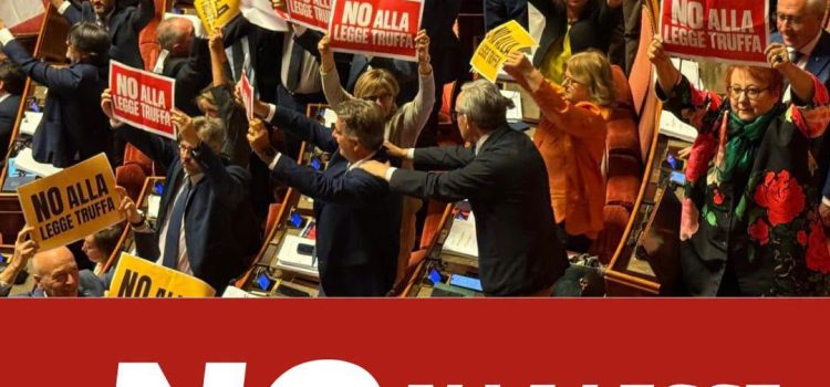 LEGGE ELETTORALE: “No alla legge truffa” LEGGE ELETTORALE: “No alla legge truffa”