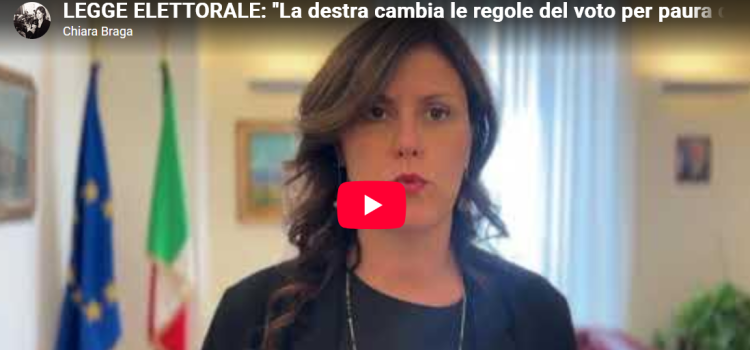 LEGGE ELETTORALE: “La destra blinda la legge elettorale per paura di perdere”