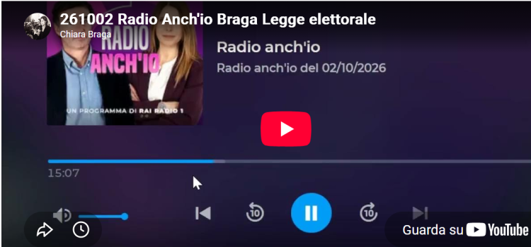 LEGGE ELETTORALE: “Non si cambiano le regole per paura di perdere il potere” LEGGE ELETTORALE: “Non si cambiano le regole per paura di perdere il potere”
